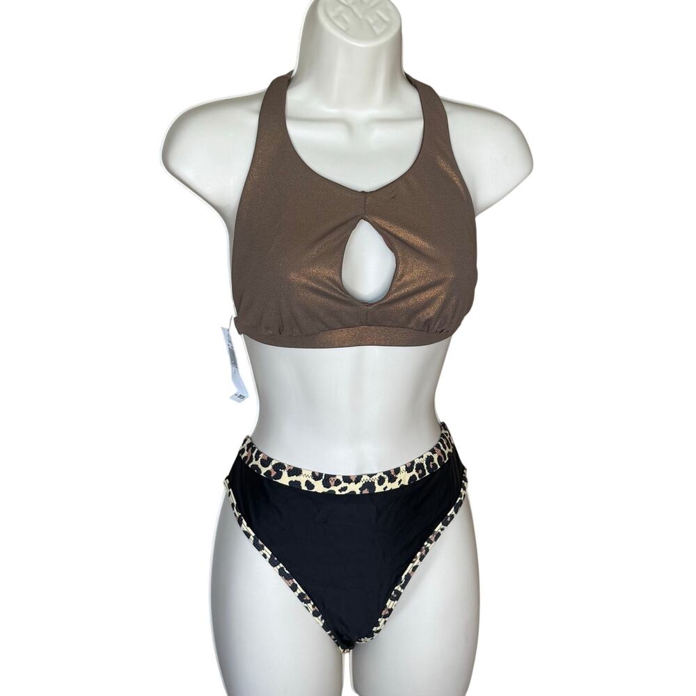 Blue Life Malibu Crush Racerback Bikini Top and Live Life Bottom L NWT